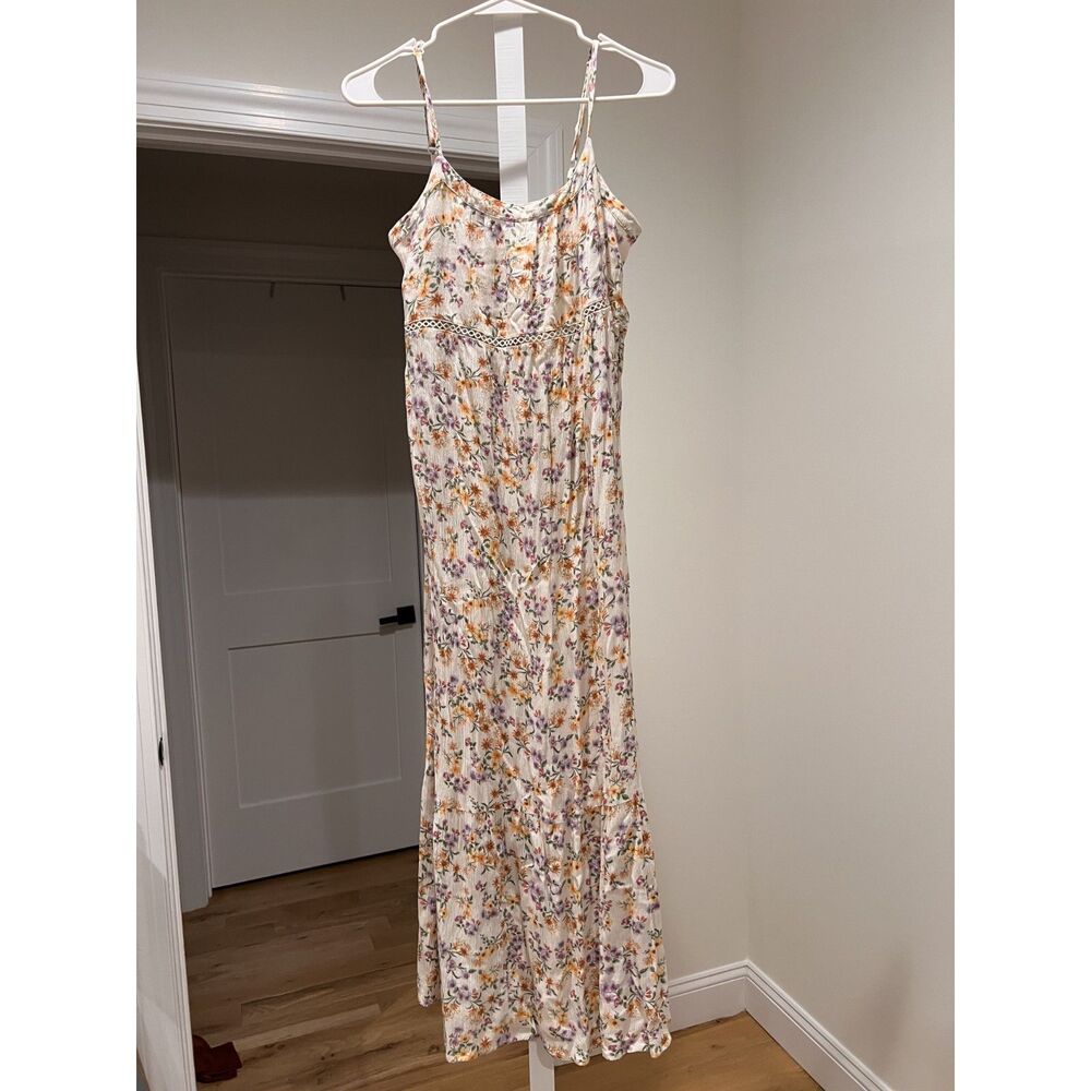 Women's Pink Rose Floral Dress in Size Small